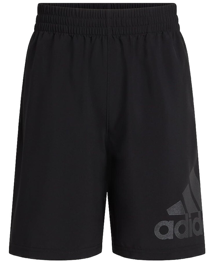 adidas Boys AEROREADY Elastic Waistband Woven Shorts Black, Size