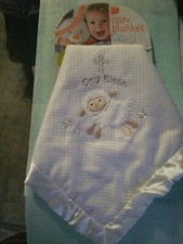 Mary Meyer Christening Cozy Blanket Lamb God Bless
