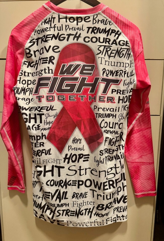 10th Jiu Jitsu BJJ Fight Breast Cancer Pink Shirt Rash Guard and