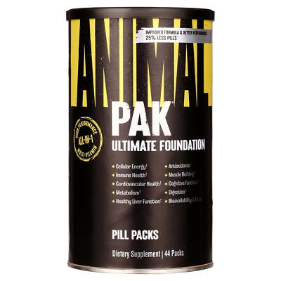 Animal Pak - All-in-One Performance Vitamin Pack with Spectra and Zinc - 44 P...