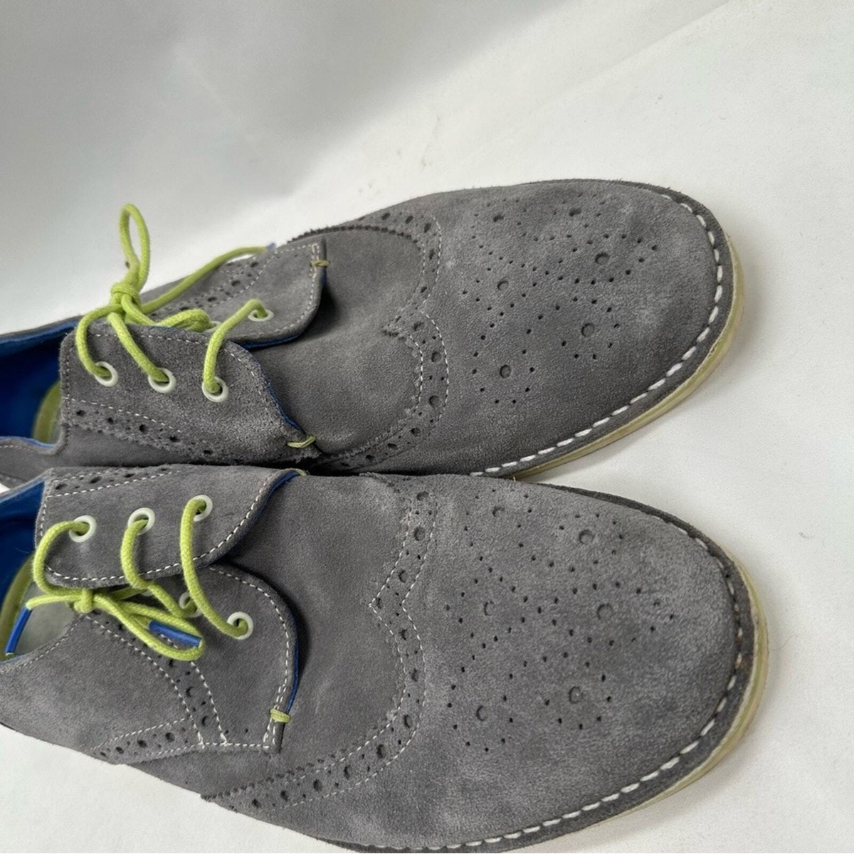 * Ted Baker Jamfro Gray Suede Derby Oxford Wingtip Wing Tip Shoe 13 Ted Baker Jamfro Gray Suede Derby Oxford Wingtip Wing Tip  main image 3