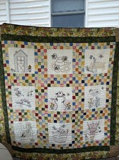Homemade Quilt - Wall Hanging - 54x54 Inches