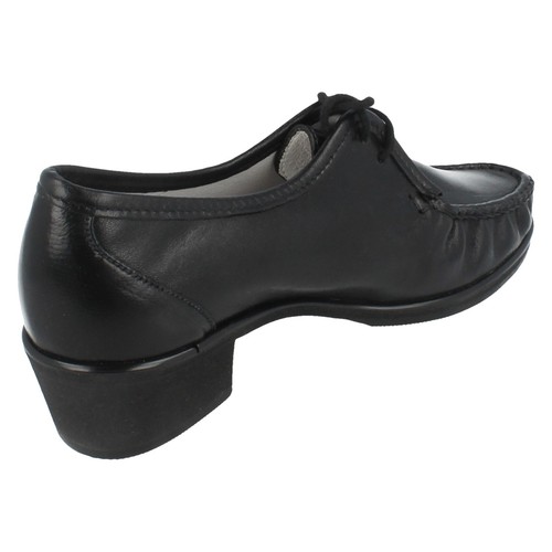 Ladies Sandpiper black leather lace up shoe Heidi size UK 4 AA fitting - Picture 5 of 12