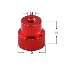 1/4-20 3/8-16 Knurled Thumb Nuts Thin/High Type Aluminum Alloy Hand Grip Knob