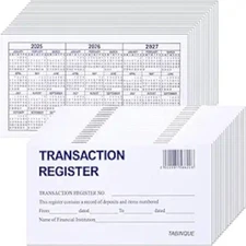 24 PCS Check Registers for Personal Checkbook, Easy to Read Checkbook Register ⭐