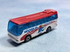 1995 MATCHBOX IKARUS COACH WORLD CUP TOUR WHITE 1:140 DIECAST 3" BUS W/ RED BLUE