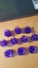10 Haarkrebse/Haarklammern-lila-Sonne-NEU/UNGETRAGEN-Modeschmuck-Haarschmuck