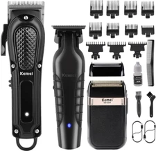Hair Clipper and Trimmer Set Barber Clippers Set for Men, Professional Kit Beard