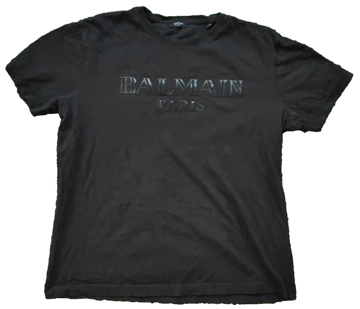 Tシャツ・カットソー BALMAIN Men T Shirts EH1EF000BC91 0PA Black Balmain Men Black White B Logo T Shirt XL Cotton Short