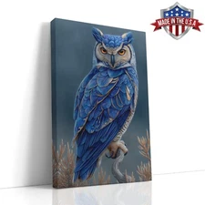 The Starwoven Watcher Wall Art, Owl Canvas Print Home Decor, Wall Decor Poster