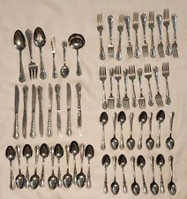 Reed & Barton LOUIS PHILIPPE (Stainless) Silverware 70+ Piece Set