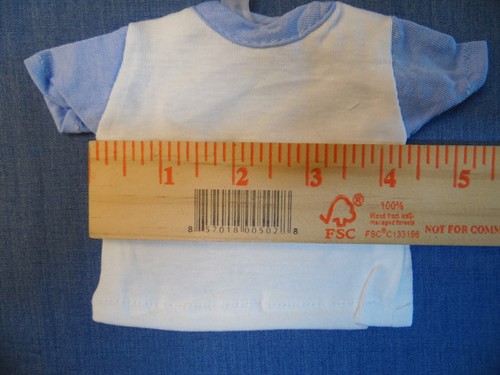12 BLANK Small Tee Shirt For Teddy Bear Clothes Craft Sport Team Jersey Doll Lot - Picture 7 of 9