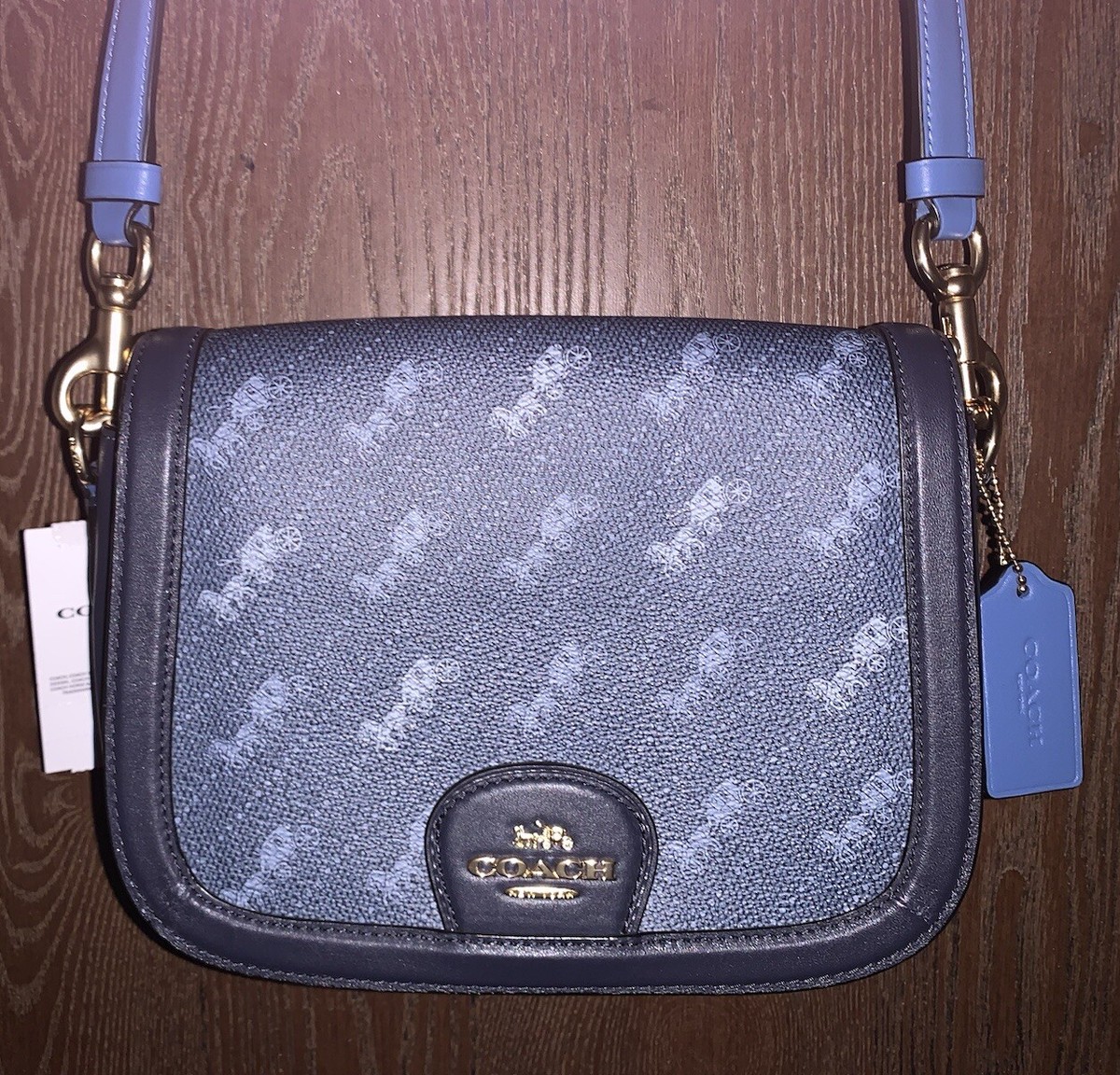 Coach Women's Saddle Bag with Horse and Carriage Dot Print