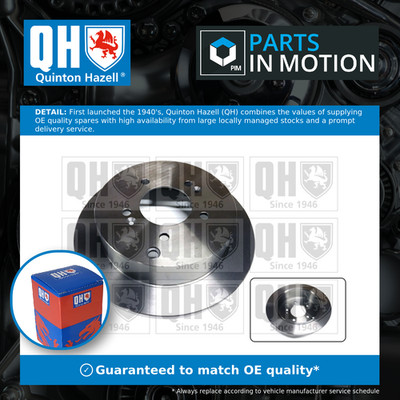 2x Brake Discs Pair Solid Rear 284mm BDC5408 Quinton Hazell Set 584112Y300 New