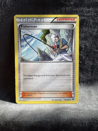 Fisherman 136/162 Breakthrough Regular Pokemon TCG Heavily Played - Picture 1 of 2
