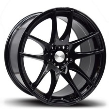 18x8.518x9.5 Avid1 Av32 5x114.3 3535 Gloss Black Wheels Rims Set4 73.1