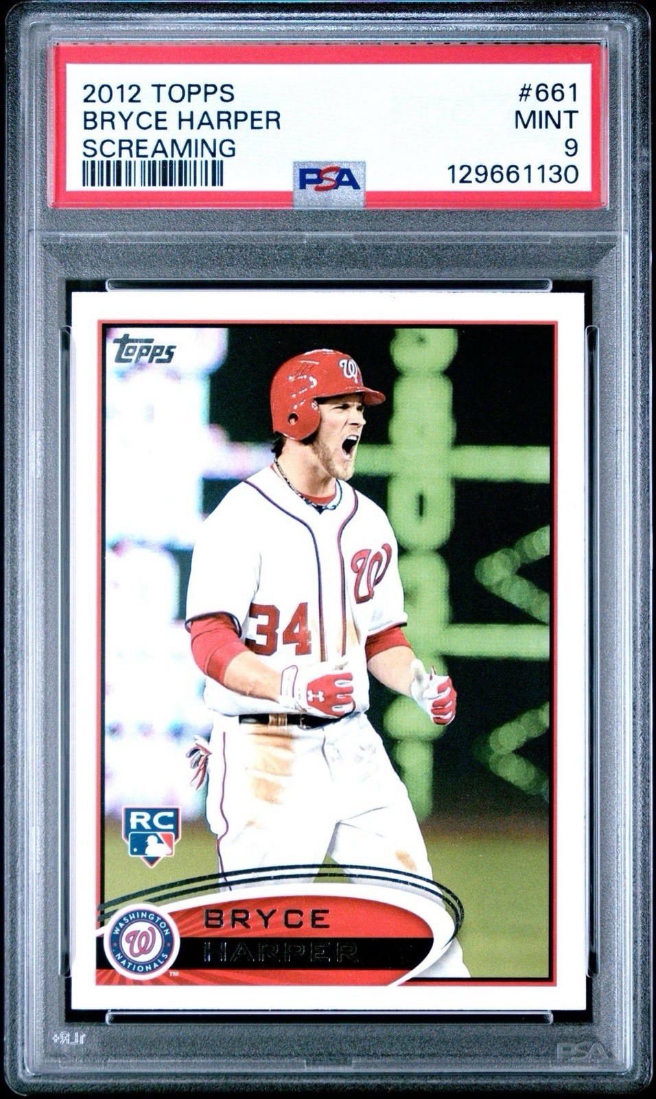 2012 Topps #661 Bryce Harper Screaming RC PSA 9 MINT