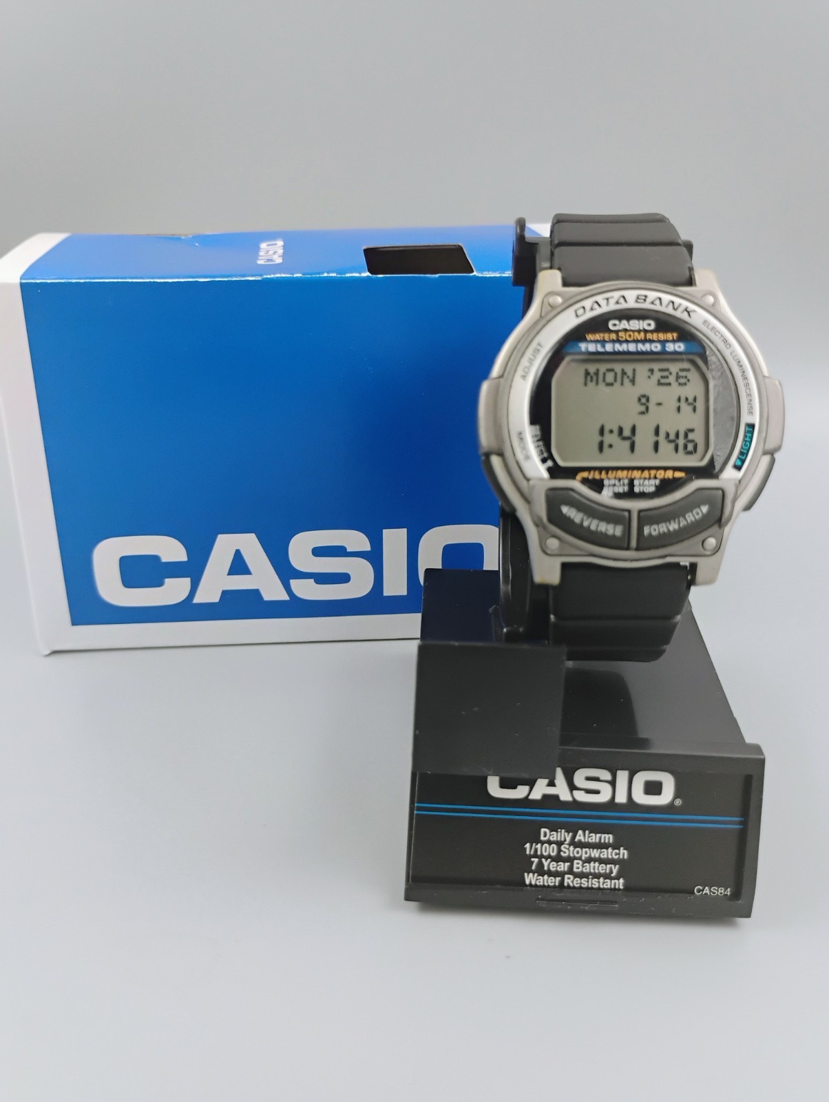 Vintage Casio DB-34H Telememo 30 Data Bank Watch 1600 Module Retro 1996 Running