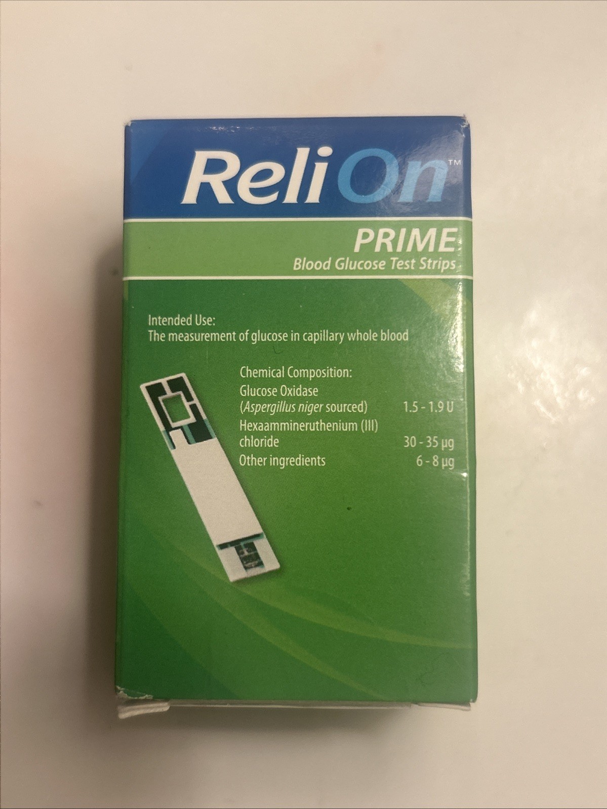 ReliOn Prime Blood Glucose Test Strips 25 Count Sealed Box NEW