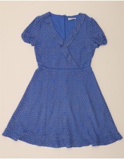 OASIS Womens A-Line Dress UK 14 Medium Blue DJ29