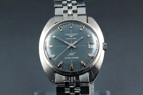 LONGINES Ultra-Chron Cal.431 36000bph Quadrante Grigio Vintage 1969 Uomo Auto revisionato - Foto 2 di 15
