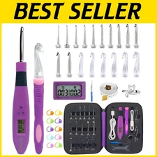 Digital Crochet Hook with Row Counter