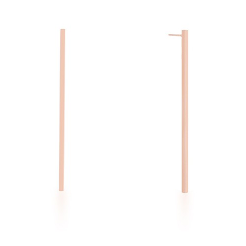 Stunning Carolee Rose Gold Plated Stainless Steel Line Drop Earrings 60mm Length - Picture 4 of 4