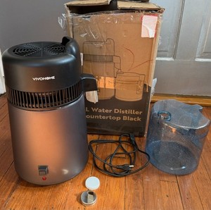 VIVOHOME 25-Cup Countertop Water Distiller Machine in Black with Smart Switch