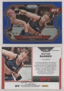 2021 Panini Prizm UFC Blue Prizm /199 Maycee Barber #163