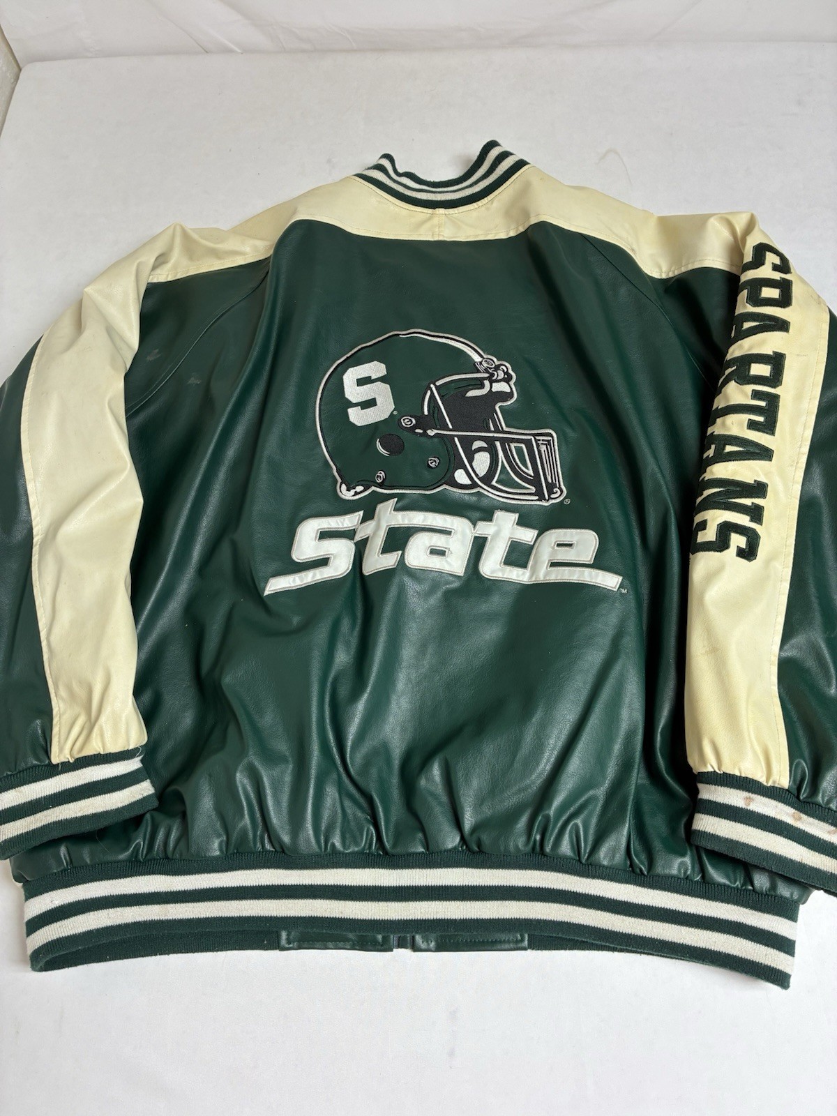 Vintage Michigan State Spartans Football Varsity Jacket XXL Steve & Barry’s