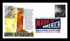 US COVER MADE IN AMERICA BUILDING A NATION FIRST DAY ISSUE PANDA CACHET
