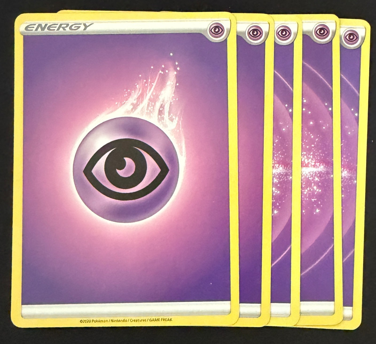 Assorted Pack of 5 Basic Psychic Energy  - Pokemon TCG - English
