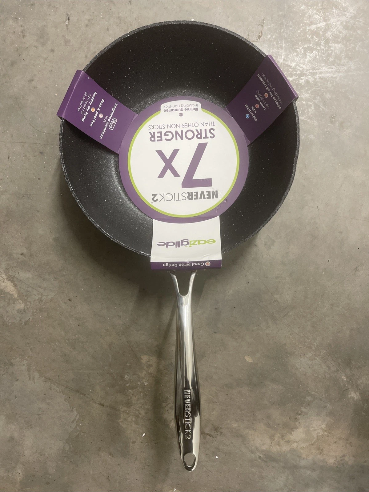 Eaziglide Neverstick2 Aluminium Non-Stick Open Wok Pan 28cm RRP £55 **Dented**
Opens in a new window