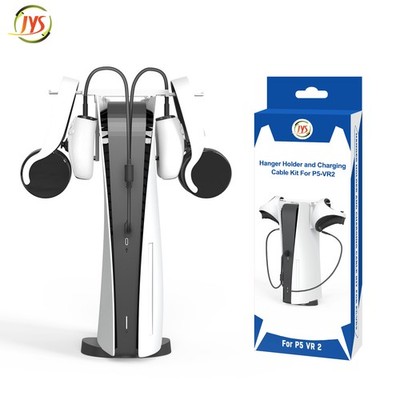 JYS PS VR2 2-in-1 Charging Cable Foldable Storage Stand PS5 Controller Holder