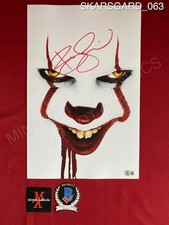 Bill Skarsgard autographed signed 11x17 photo IT Pennywise Beckett COA horror