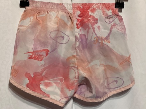 Nike Dri-Fit Girls Printed Athletic Shorts Size S 4-5 Years Watercolor Design Li - Picture 2 of 9