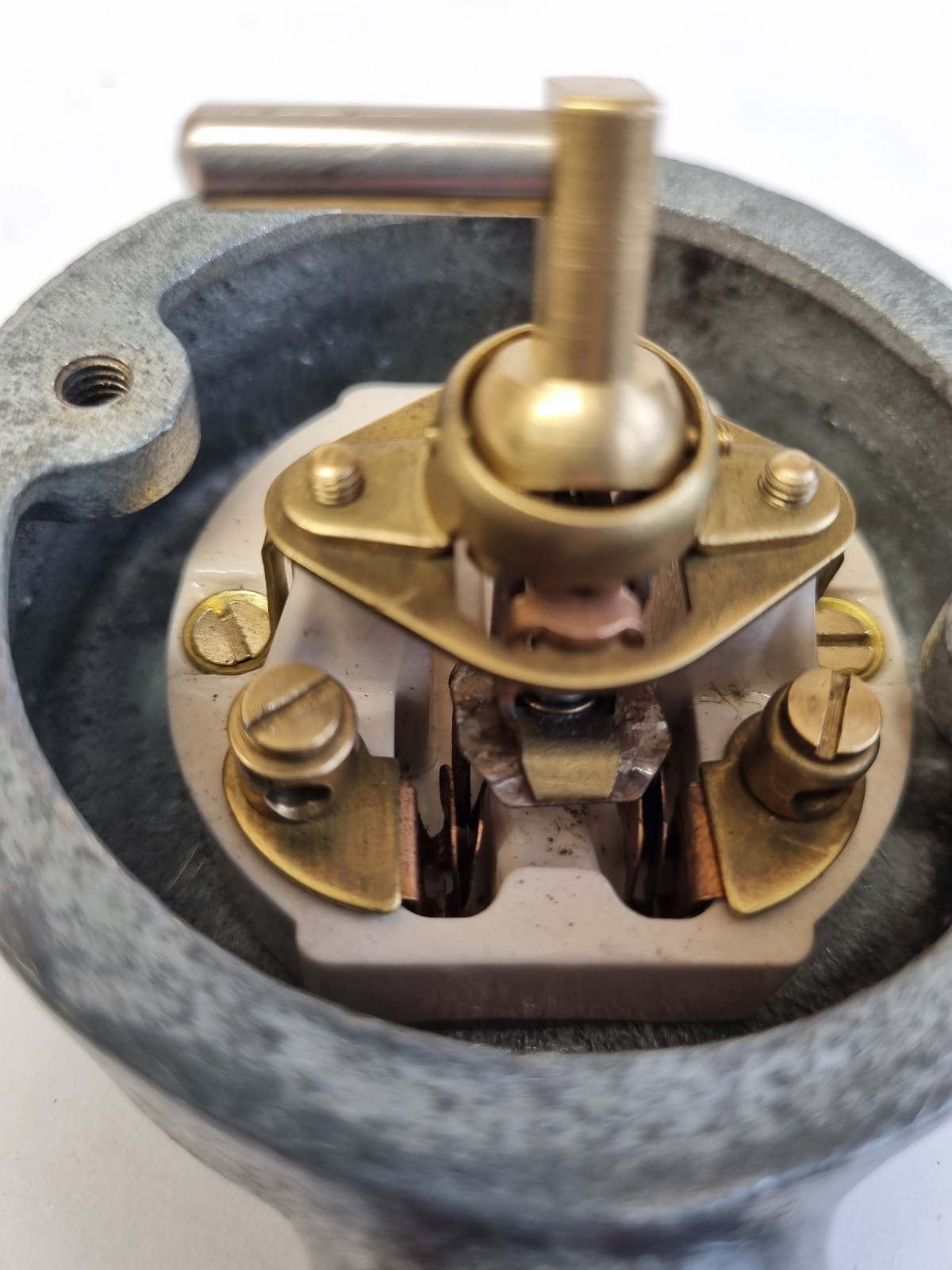 Refurbished SA Vintage Industrial Factory Rotary Light Switch 1 Gang 1 Way