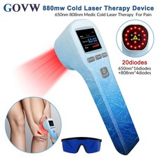 880mW Cold Laser Therapy Infrared Red Light Pain Relief LLLT Device Human Pets