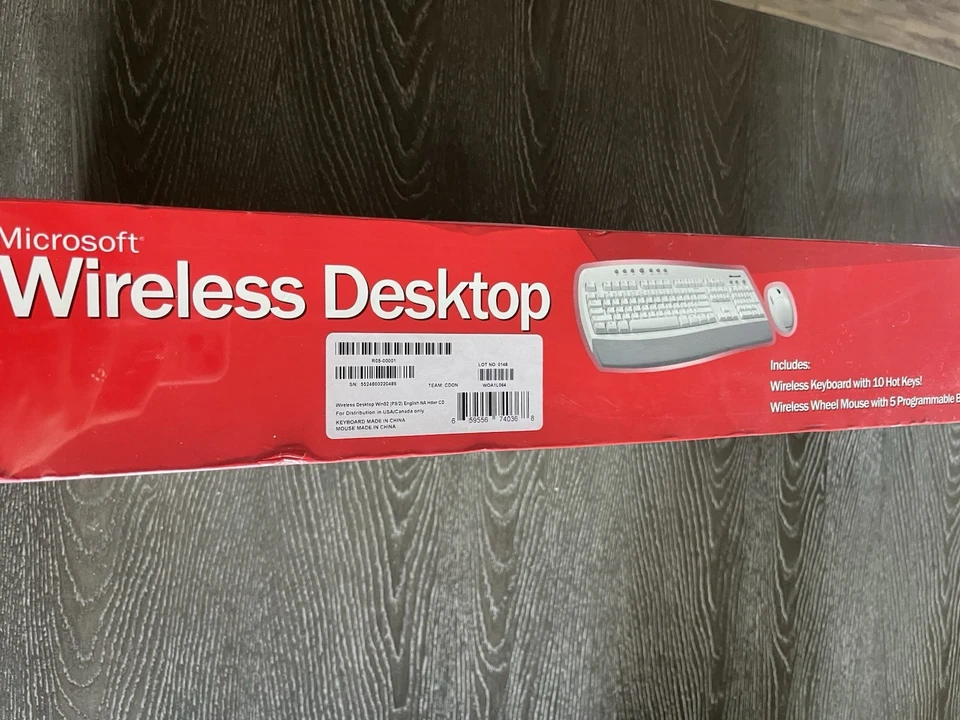 RARE Microsoft Wireless Desktop Keyboard Wheel Mouse Sealed - Image 2 of 3
