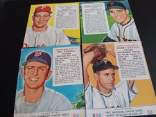 Red Man - Four card lot. '53, '54. Ennis, Parnell, Dickson, Antonelli. VG - VG+
