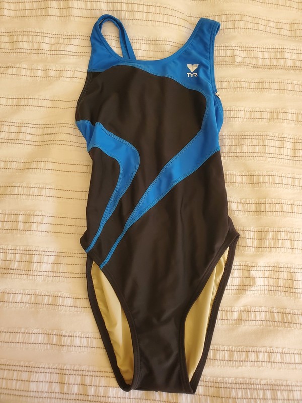 TYR Sz 30 10-12 12-14 One Piece swimsuit swim team CLEAN! b3