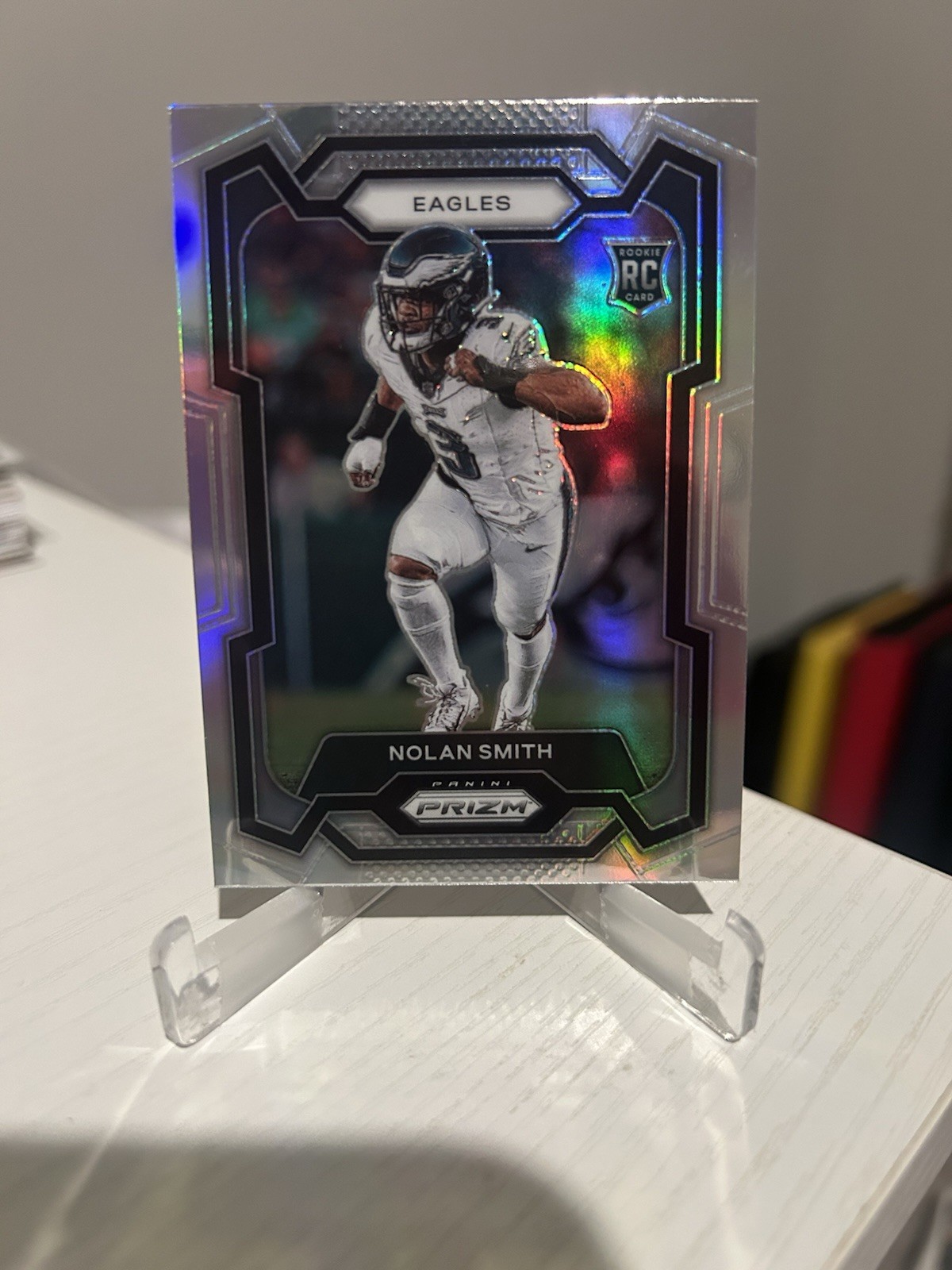 2023 Panini Prizm Nolan Smith Rookie Silver Prizm Card No. 382