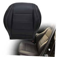 Driver Side Bottom Perforated Leather Seat Cover Black Compatible with