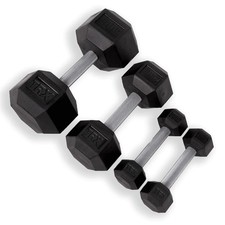 NEW TRX 45 Pound Hex Rubber Dumbbells - Sold by Each, FREE SHIPPING