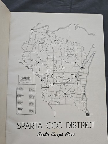 1937 Civilian Conservation Corps Sparta Wisconsin District Sixth Corps CCC Book - Picture 5 of 17