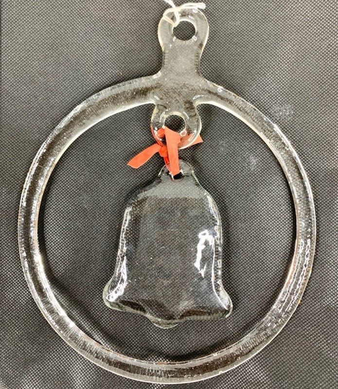 KOSTA BODA Bertil Vallien Bell Christmas Ornament Sun Catcher Pendant Window Xma