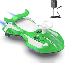 12V Electric Wiggle Car with Pedal for Kids, Rechargeable 2 in 1 Swing Car, Drif