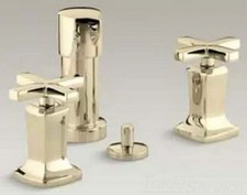 Kohler K-16238-3-af Margaux Bidet Faucet With Cross Handles Vibrant French Gold