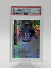 KYLE VAN NOY 2014 Panini Contenders Rookie Championship Ticket Auto /99 NEW PSA