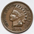 1909 1c Indian Head Cent - RAW - Last Year / Great Detail / Philadelphia Penny